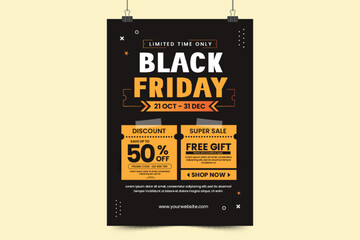 Black Friday Sale Poster or Flyer Design Template