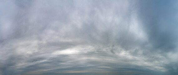 Fantastic soft thunderclouds, sky panorama