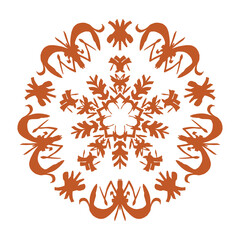 abstract floral ornament brown color template mandala art design shape henna PNG transparent yoga circle