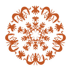 abstract floral ornament brown color template mandala art design shape henna PNG transparent yoga circle