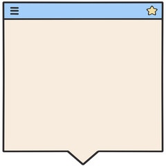 Message Pop-up Window Frame Mockup