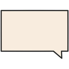 Square Message Bubble Window Frame