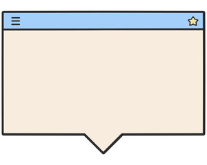 Message Pop-up Window Frame Mockup