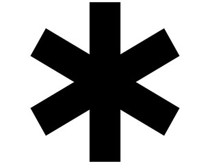 Obraz premium black cross symbol