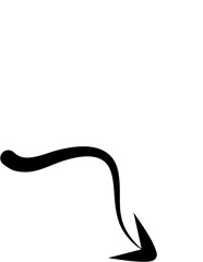 Hand drawn arrows abstract black