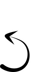Hand drawn arrows abstract black