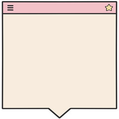 Message Pop-up Window Frame Mockup