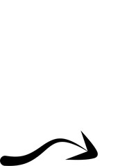 Hand drawn arrows abstract black