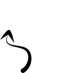 Hand drawn arrows abstract black