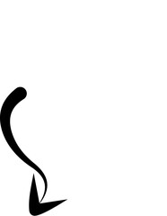 Hand drawn arrows abstract black