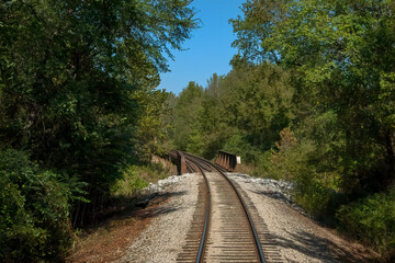 A Trestle on the Arkansas Missouri Railroad, Arkansas