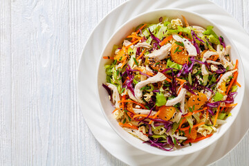 Chinese Chicken Salad with mandarins and veggies