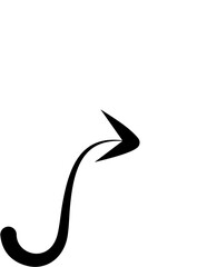 Hand drawn arrows abstract black