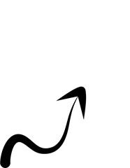 Hand drawn arrows abstract black