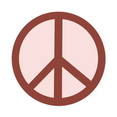 Groovy, hippie, peace sign. Cute pastel colors