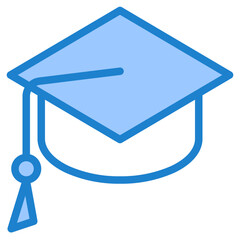 Graduate blue style icon