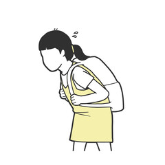 피곤 질환 증상 의학 일러스트