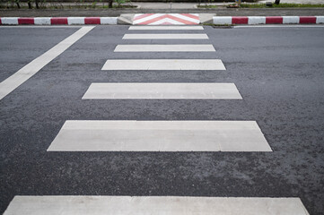 pedestrian crossing on the road, zebra traffic walkway