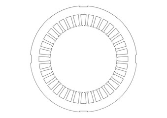 Lamination for stator 3D rendering