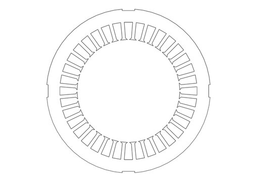 Lamination For Stator 3D Rendering