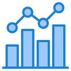 Keyword ranking blue style icon