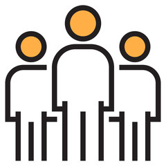 Fototapeta premium Group color line style icon