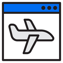 Landing page color line style icon