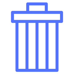 bin delete garbage trash line icon