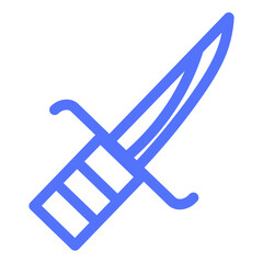 blade cut knife weapon line icon
