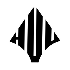 HUV logo. HUV logo letter logo design vector image. HUV letter logo design. HUV modern and creative letter logo. 3 letter logo Vector Art Stock Images.  