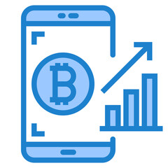Smartphone blue style icon