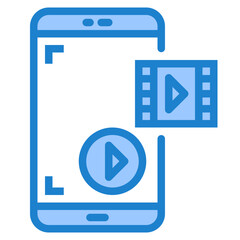 Smartphone blue style icon