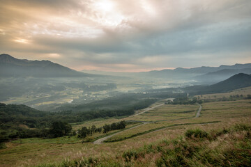 Naklejka premium 阿蘇の風景