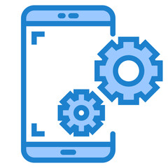 Smartphone blue style icon