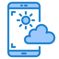 Smartphone blue style icon