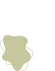 Liquid and fluid shape Green color