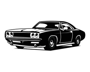 Obraz na płótnie Canvas Muscle car logo emblem template charger concept 