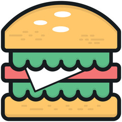 Burger Vector Icon