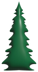 Obraz premium green christmas tree, 3D illustrations PNG