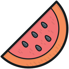 Watermelon Slice Vector Icon