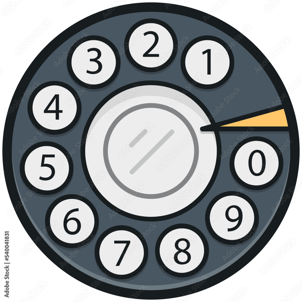 Poster Rotary Dial Vector Icon