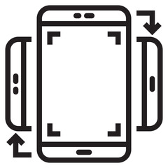 Smartphone outline style icon