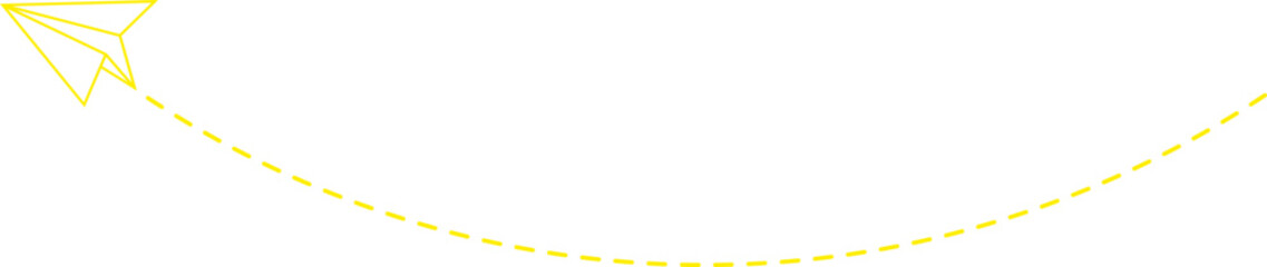 Obraz premium Dashed line paper airplane route 