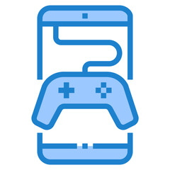 Smartphone blue style icon