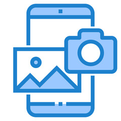 Smartphone blue style icon
