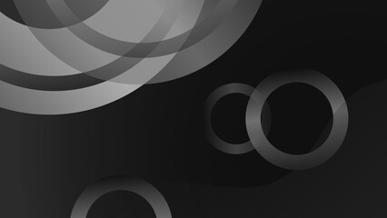 Dark deep black dynamic abstract vector background. Modern creative premium gradient. Cover of business presentation banner for abstract black background with texture