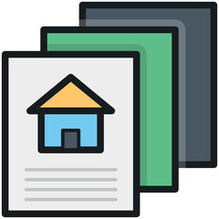 Property Papers Vector Icon