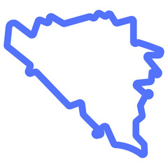 Fototapeta na wymiar bosnia bosnia country bosnia map line icon