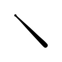 Baseball bat silhouette vector icon