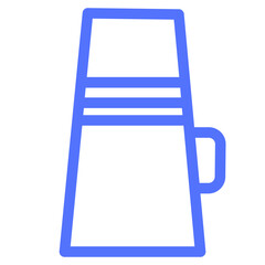 bottle coffee hot tea line icon